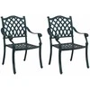 Sodo Kėdė 2 pcs Žalia 56 x 55 x 92.5cm Aliuminis