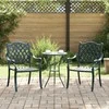 Sodo Kėdė 2 pcs Žalia 56 x 55 x 92.5cm Aliuminis