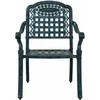 Sodo Kėdė 2 pcs Žalia 55 x 56,5 x 91cm Aliuminis