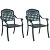 Sodo Kėdė 2 pcs Žalia 55 x 56,5 x 91cm Aliuminis