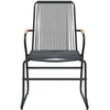 Sodo kėdės, 2vnt., juodos spalvos, 58x59x85,5cm, PVC ratanas