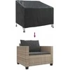 Sodo kėdės dangtis Juoda 96 x 79 x 74 cm 210D Oksfordo audinys