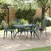 Sodo Kėdė 4 pcs Žalia 61 x 60,5 x 93cm Aliuminis