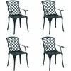 Sodo Kėdė 4 pcs Žalia 61 x 60,5 x 93cm Aliuminis