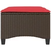 sodo kėdės su pagalvėlėmis 2 vnt Ruda 55x55x36 cm polirotango
