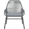 Lauko baldų komplektas Sodo komplektas, 7 dalių, pilkas, poliratanas ir stiklas