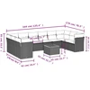Sofa Sodo komplektas su pagalvėlėmis, 11 dalių, smėlio, poliratanas