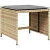 Lauko baldų komplektas Sodo komplektas su pagalvėlėmis, 15 dalių, smėlio, poliratanas