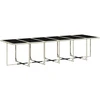 Lauko baldų komplektas Sodo komplektas su pagalvėlėmis, 17 dalių, pilkas, poliratanas