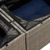 Lauko baldų komplektas Sodo komplektas su pagalvėlėmis, 5 dalių, poliratanas/akacija