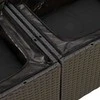 Lauko baldų komplektas Sodo komplektas su pagalvėlėmis, 5 dalių, poliratanas/akacija