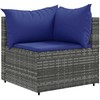 Lauko baldų komplektas Sodo komplektas su pagalvėlėmis, 7 dalių, pilkas, poliratanas