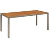 Lauko baldų komplektas Sodo komplektas su pagalvėlėmis, 7 dalių, pilkas, poliratanas
