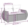 Lauko baldų komplektas Sodo komplektas su pagalvėlėmis, 8 dalių, rudas, poliratanas