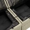 Lauko baldų komplektas Sodo komplektas su pagalvėlėmis, 8 dalių, pilkas, poliratanas