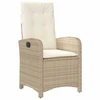 Lauko baldų komplektas Sodo komplektas su pagalvėlėmis, 9 dalių, smėlio, poliratanas