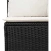 Lauko baldų komplektas Sodo komplektas su pagalvėlėmis, 9 dalių, juodas, poliratanas