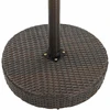 Lauko baldų komplektas Sodo komplektas su pagalvėmis, 5 dalių, rudas, poliratanas
