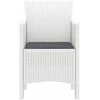 Sodo Kėdė su pagalve 4 pcs Balta 53 x 49 x 85 cm Polipropilenas