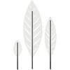 Sodo kuolas 3 vnt. 116,5 x 35 x 3 cm Balta Plienas