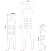Sodo kuolas 3 vnt. 41 x 10 x 0,08 cm Galvanizuotas plienas