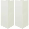 Sodo loveliai, 2vnt., balti, 40x34,5x75cm, plienas, trikampiai