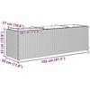 Sodo loveliai su vazonais, 2vnt., juodi, 105x30x32cm, ratanas