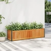 Sodo lovelis, 110x30x27,5cm, akacijos medienos masyvas/plienas