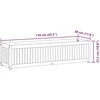 Sodo lovelis, 110x30x27,5cm, akacijos medienos masyvas/plienas