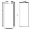 Sodo lovelis, 30x26x75cm, galvanizuotas plienas, trikampis