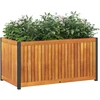 Sodo lovelis, 85x45x44cm, akacijos medienos masyvas ir plienas