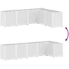 Sodo lovelis, baltos spalvos, 160x120x53cm, PP