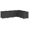 Sodo lovelis, juodos spalvos, 160x120x53cm, PP