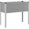 Sodo lovelis, pilkos spalvos, 100x41x90cm, plienas