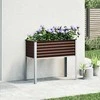 Sodo lovelis, rudas, 100x41x90cm, plienas