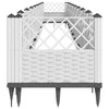 Sodo lovelis su kuoliukais, baltas, 363,5x43,5x43,5cm, PP