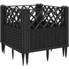 Sodo lovelis su kuoliukais, juodas, 43,5x43,5x43,5cm, PP