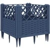 Sodo lovelis su kuoliukais, pilkas, 43,5x43,5x43,5cm, PP