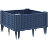 Sodo lovelis su kuoliukais, pilkas, 42,5x42,5x28,5cm, PP