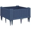 Sodo lovelis su kuoliukais, pilkas, 42,5x42,5x28,5cm, PP