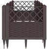 Sodo lovelis su kuoliukais, rudas, 123,5x43,5x43,5cm, PP