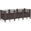 Sodo lovelis su kuoliukais, rudas, 123,5x43,5x43,5cm, PP
