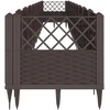 Sodo lovelis su kuoliukais, rudas, 363,5x43,5x43,5cm, PP