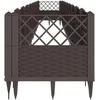 Sodo lovelis su kuoliukais, rudas, 363,5x43,5x43,5cm, PP