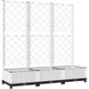 Sodo lovelis su treliažu, baltos spalvos, 120x40x121,5cm, PP
