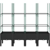 Sodo lovelis su treliažu, juodos spalvos, 160x40x142,5cm, PP
