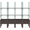 Sodo lovelis su treliažu, rudos spalvos, 160x40x142,5cm, PP