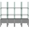 Sodo lovelis su treliažu, šviesiai pilkas, 160x40x142,5cm, PP