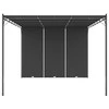 Sodo pavėsinė su šonine užuolaida, antracito spalvos, 4x3x2,25m