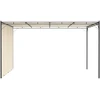 Sodo pavėsinė su šonine užuolaida, kreminės spalvos, 4x3x2,25m